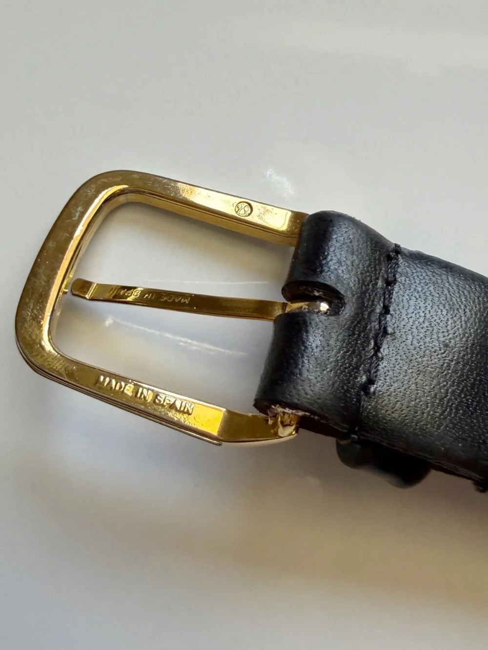 Vintage Christian Dior 1” Leather Belt size 34” 85cm